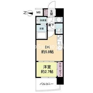 東三国駅 徒歩4分 13階の物件間取画像