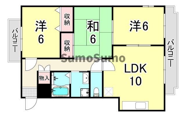 園田駅 徒歩10分 2階の物件間取画像