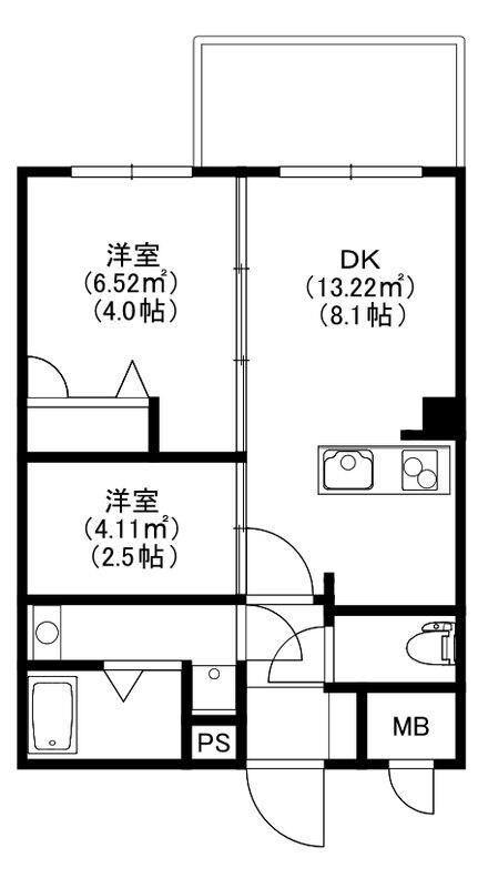 西鉄平尾駅 徒歩9分 2階の物件間取画像