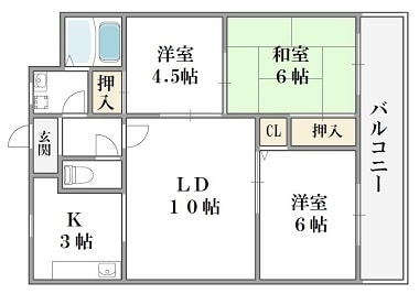 メルベーユ武庫川の物件間取画像