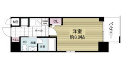 谷町六丁目駅 徒歩1分 11階の物件間取画像