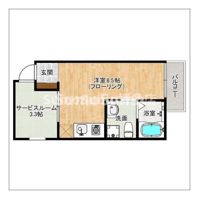 ガレット南福岡の物件間取画像