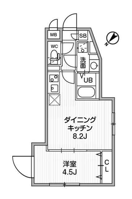 ウェルスクエアイズム下北沢ＥＡＳＴの物件間取画像