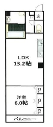 長堀橋駅 徒歩3分 12階の物件間取画像