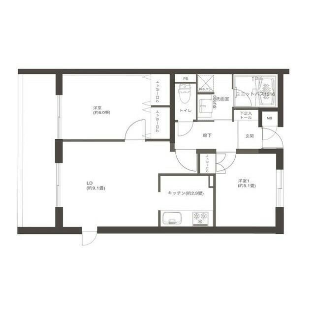 ル・パティオ瀬田の物件間取画像