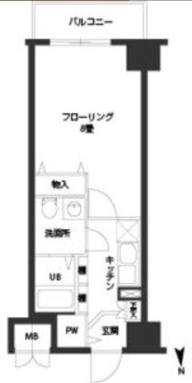大国町駅 徒歩5分 3階の物件間取画像