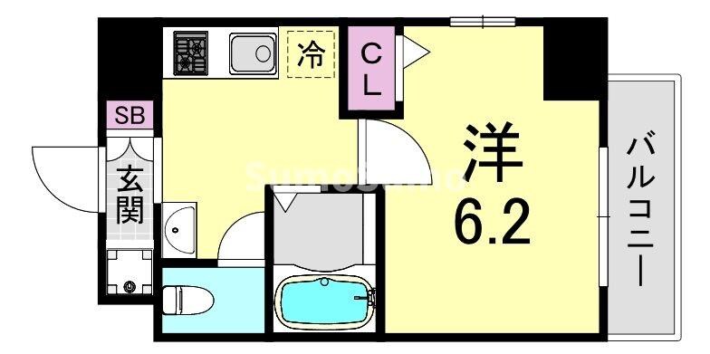 天満橋駅 徒歩5分 3階の物件間取画像