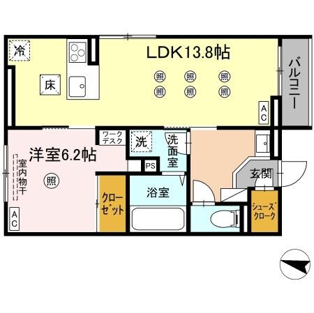 プランドゥブレ西新の物件間取画像