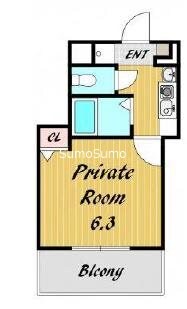 堺筋本町駅 徒歩7分 5階の物件間取画像