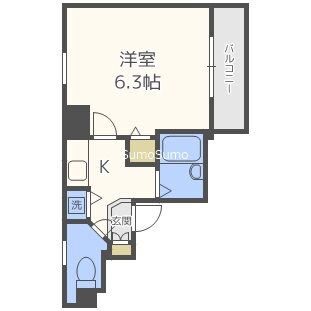 谷町四丁目駅 徒歩3分 9階の物件間取画像