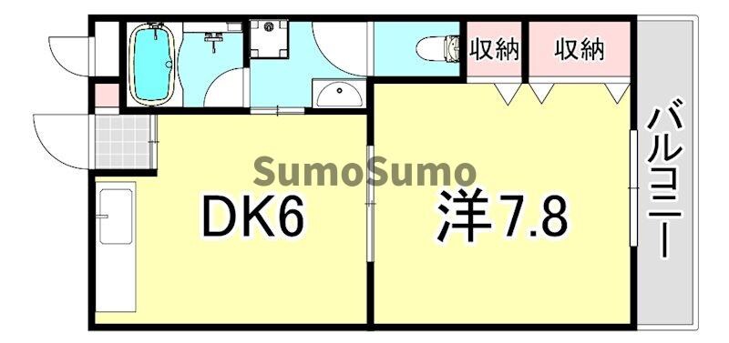 杭瀬駅 徒歩6分 2階の物件間取画像