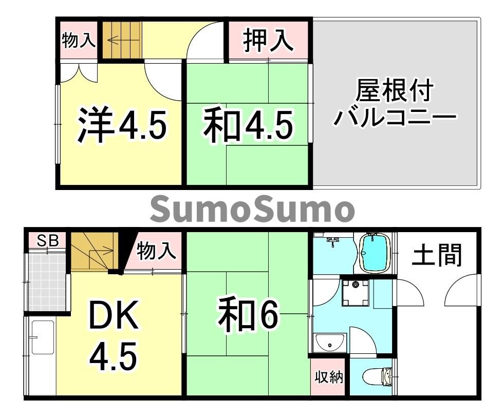 塚口駅 徒歩10分 1-2階の物件間取画像