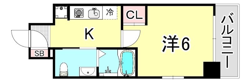 エスリード江坂広芝町の物件間取画像