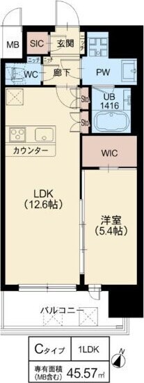 スプランディッド新大阪Ⅶの物件間取画像