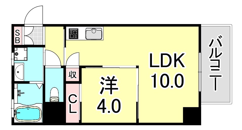 神戸駅 徒歩13分 6階の物件間取画像