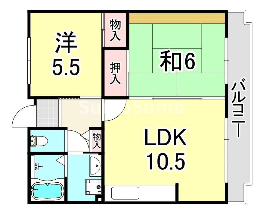 尼崎センタープール前駅 徒歩7分 3階の物件間取画像