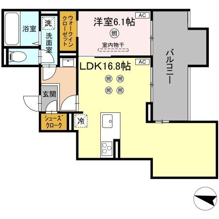 プランドゥブレ西新の物件間取画像