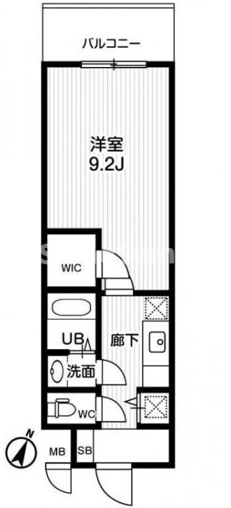 阿波座駅 徒歩2分 5階の物件間取画像