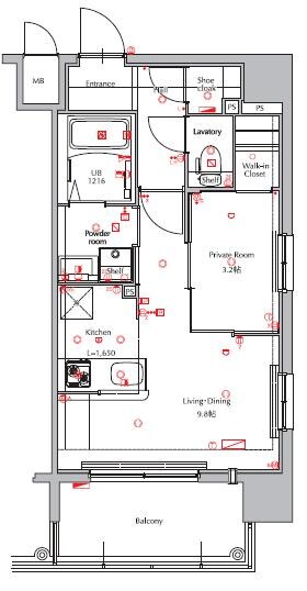 ネストピア博多Side Terraceの物件間取画像