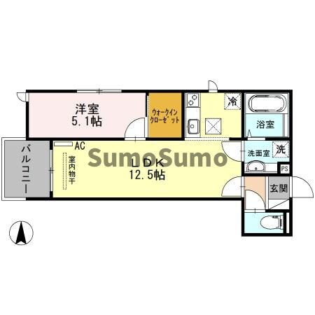 カーサフォレスタ塚口の物件間取画像