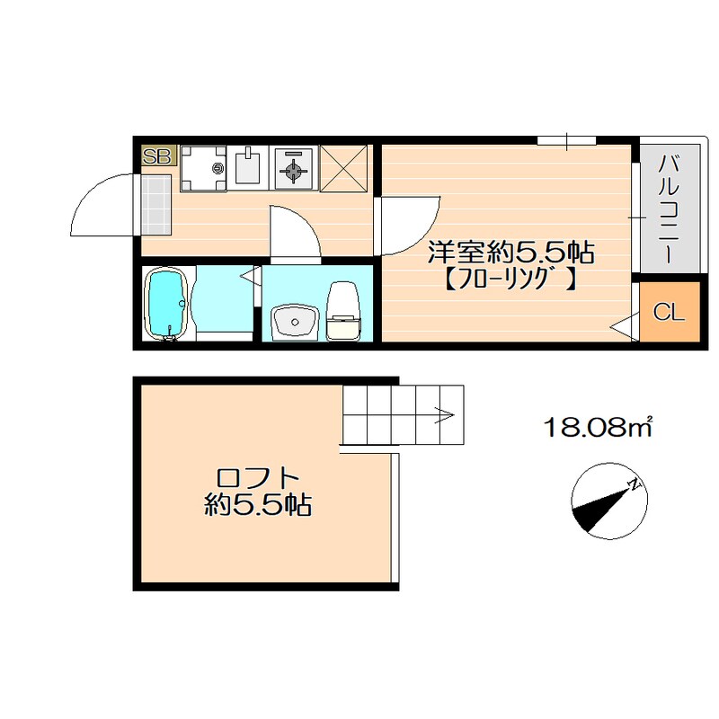 笹原駅 徒歩9分 2階の物件間取画像