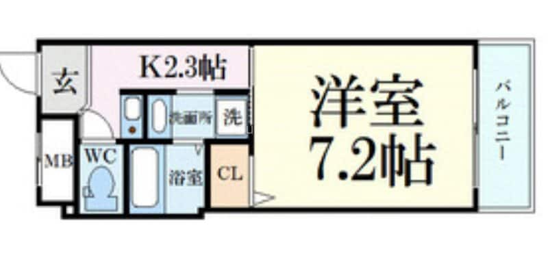 松屋町駅 徒歩5分 2階の物件間取画像