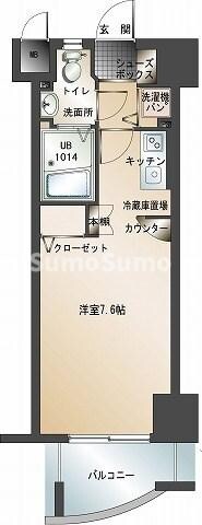 中洲川端駅 徒歩14分 5階の物件間取画像