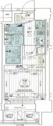 エステムコート難波Ⅴブロードの物件間取画像