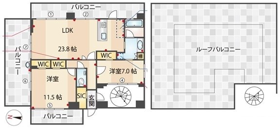 ヴィラージュ大濠の物件間取画像