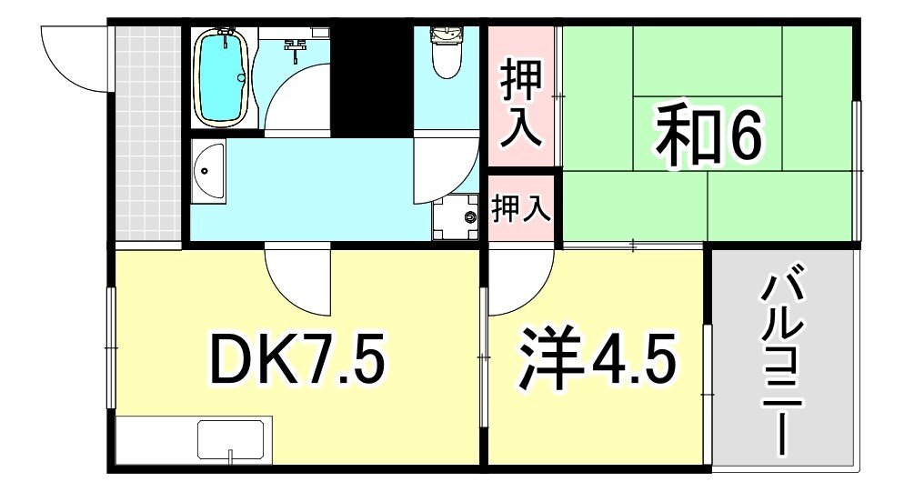 武庫之荘駅 徒歩17分 3階の物件間取画像