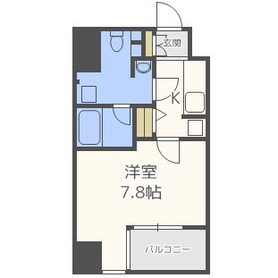 肥後橋駅 徒歩7分 2階の物件間取画像