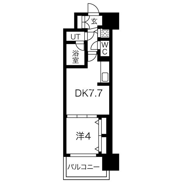 ＪＲ難波駅 徒歩6分 4階の物件間取画像