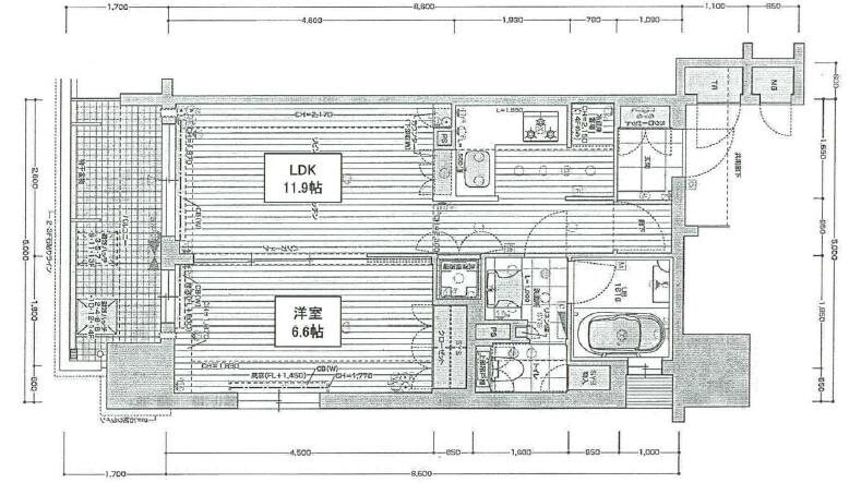 桜川駅 徒歩3分 12階の物件間取画像