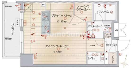 渡辺通駅 徒歩9分 7階の物件間取画像