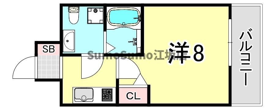 江坂駅 徒歩9分 5階の物件間取画像