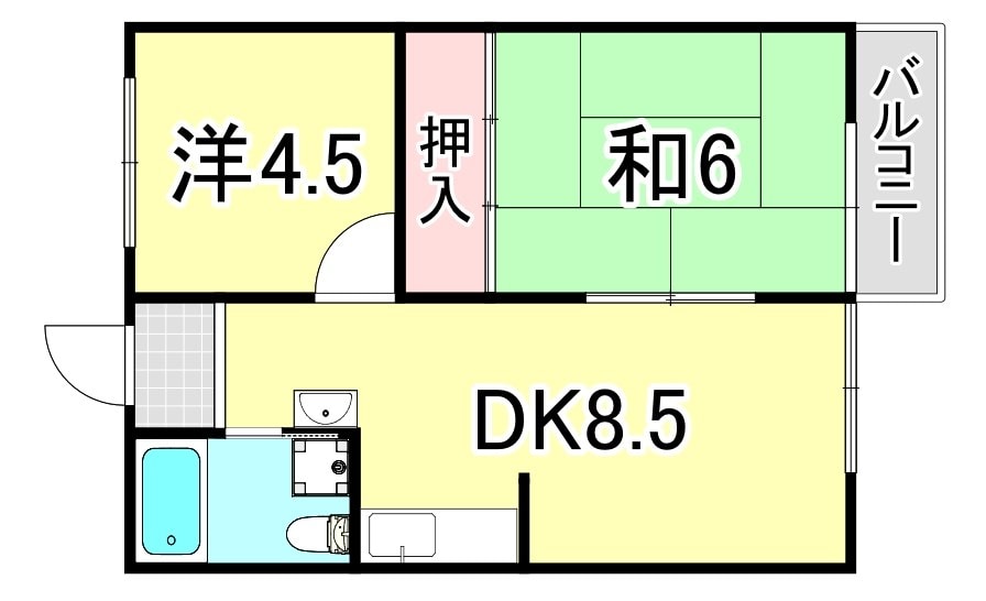 ハイツ雁替の物件間取画像