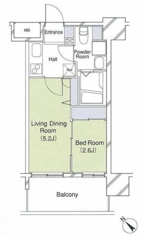 呉服町駅 徒歩7分 12階の物件間取画像