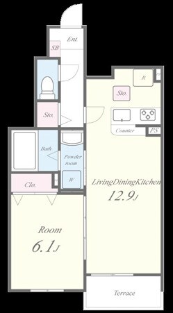 メゾン・デ・クールの物件間取画像