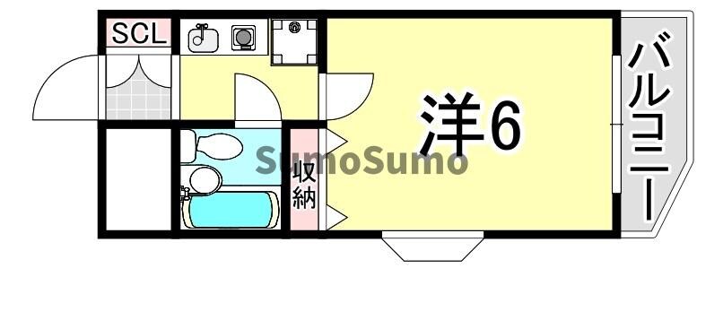 園田駅 徒歩10分 4階の物件間取画像