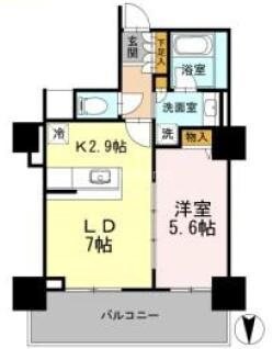 カスタリアタワー長堀橋の物件間取画像