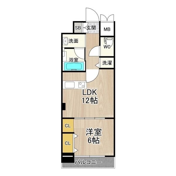 長堀橋駅 徒歩5分 8階の物件間取画像