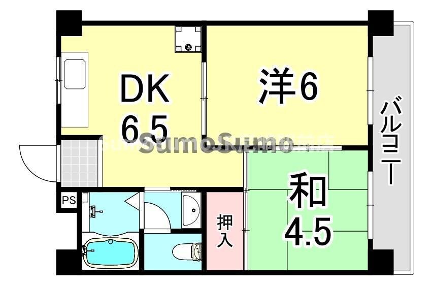 リアライズ猪名寺　B棟の物件間取画像