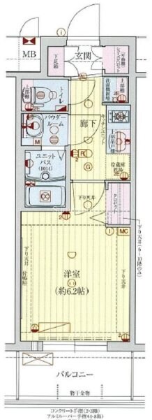 プレサンス難波インフィニティの物件間取画像