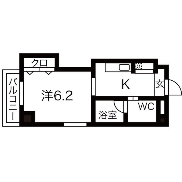 難波駅 徒歩5分 9階の物件間取画像