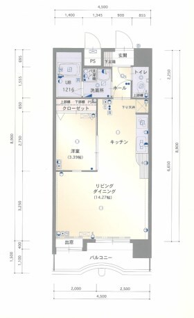 グランフォーレ西新の物件間取画像