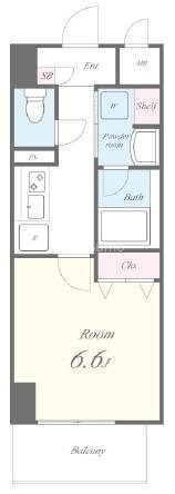 長堀橋駅 徒歩5分 4階の物件間取画像
