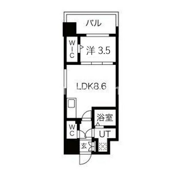 桜川駅 徒歩1分 10階の物件間取画像