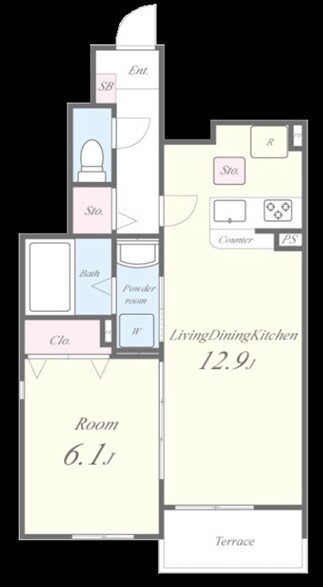 メゾン・デ・クールの物件間取画像
