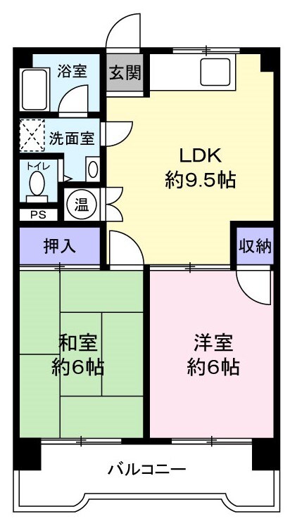 東比恵駅 徒歩9分 9階の物件間取画像