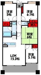 アクロス空港イーストステージの物件間取画像